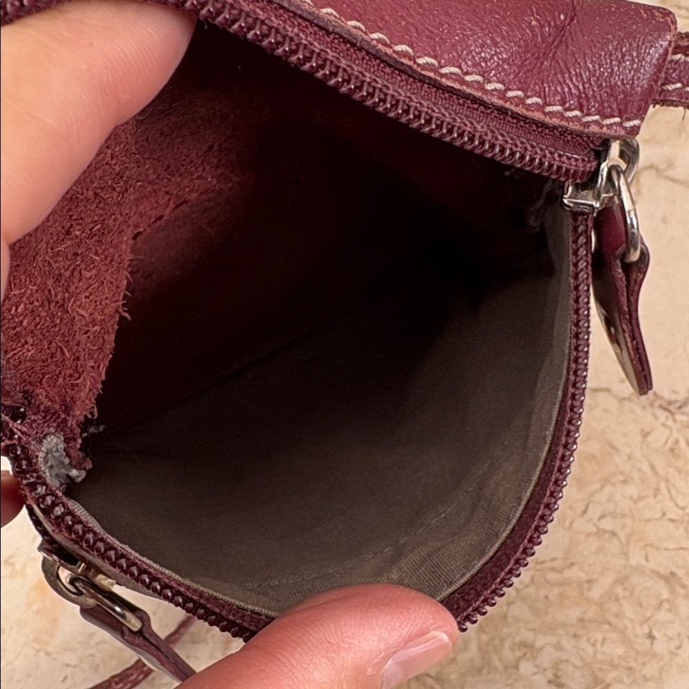 Vintage Roots Hanging Pouch Leather Crossbody Bag - Picture 7 of 15